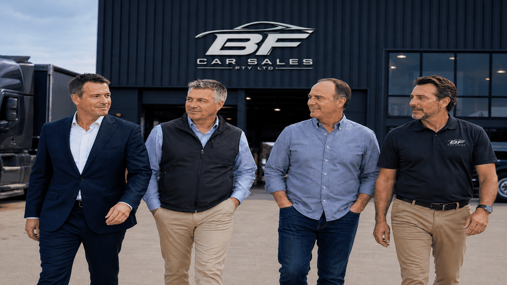 BF CAR SALES team at vehicle logistics facility
